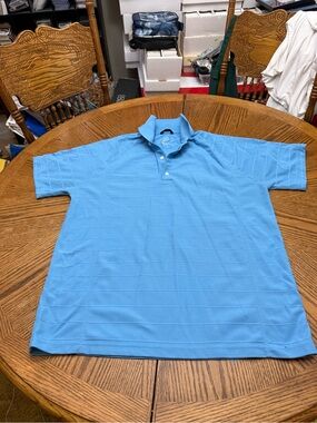 Zero Restriction Light Blue Short-Sleeve Polo Shirt - Breathable Performance